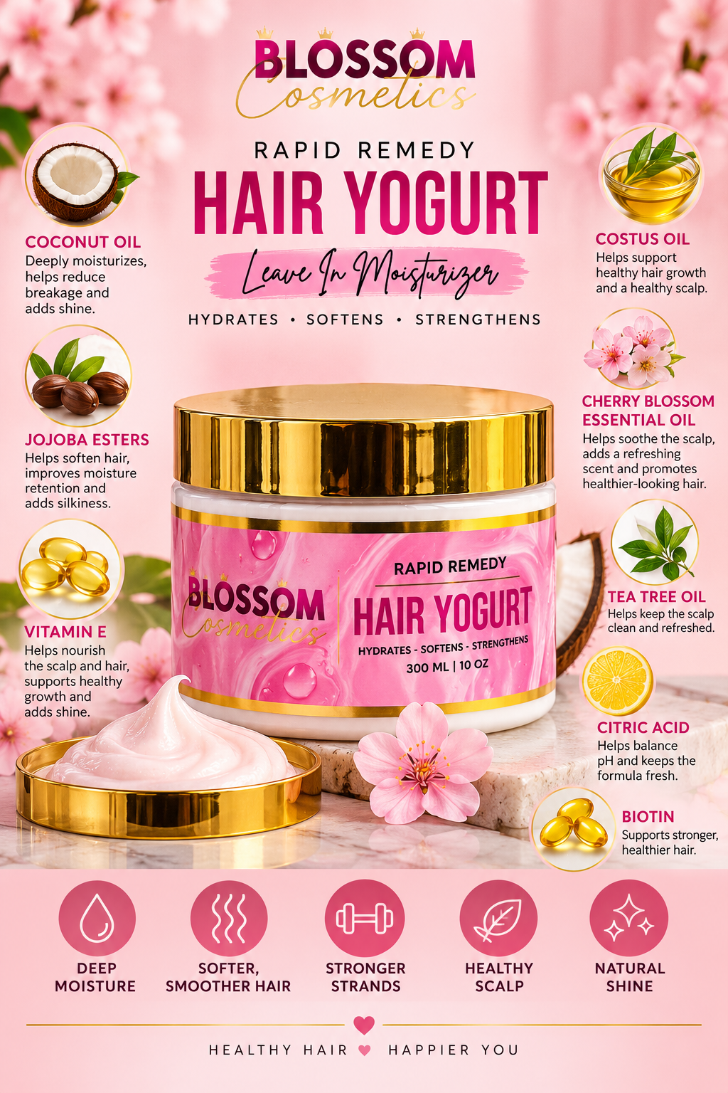 CHERRY BLOSSOM RAPID REMEDY HAIR YOGURT