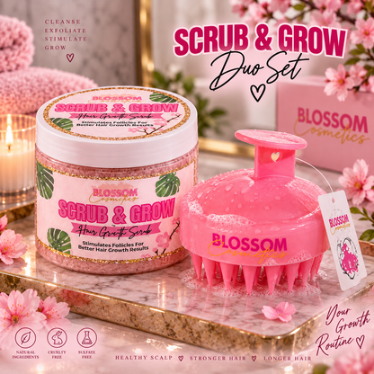 Scrub&Grow + Pink Scalp Scrubber